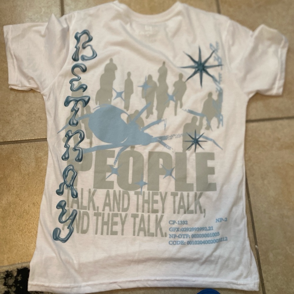 Graphic Kids T-Shirt - White and Blue